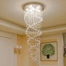 DecorBites™ Crystal LED Chandelier for Modern Luxury Staircase, Bedroom, and Hotel Lighting