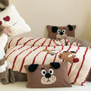 DecorBites™ Cozy Autumn Winter King Size Duvet Set with Velvet Blanket Cover