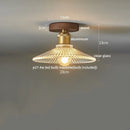 DecorBites™ Copper Wood LED Ceiling Lamp Modern Indoor Lighting Fixtures