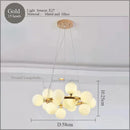 DecorBites™ LED Glass Chandelier Pendant Lamp for Living Room Dining Room Lighting