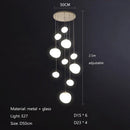 DecorBites™ Cobblestone Glass LED Pendant Lights for Villa Hotel Loft Stair Lamp