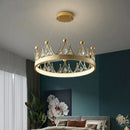 DecorBites™ Crown Crystal Chandelier Pendant Light for Bedroom and Living Room Decor