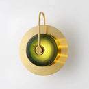 DecorBites™ Green Crystal Wattle Circle Wall Lamp - Nordic Minimalist Art Deco Lights