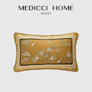 DecorBites™ Crane Birds Branches Lumbar Pillow Case 30x50cm