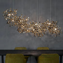 DecorBites™ Leaf Sequin Ceiling Chandelier for Modern Living Room, Restaurant, Bar, and Shop Window