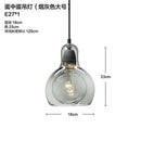 DecorBites™ Gourd Glass Pendant Lamps Clear Amber Modern Dining Room Hanging Lights