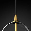 DecorBites™ Gold Metal Globe Pendant Light with LED G4 Bulb for Dining Room