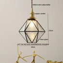 DecorBites™ Glass Copper LED Pendant Lamp for Dining Room, Nordic Modern Hanging Light Fixtures