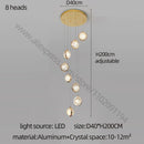 DecorBites™ Crystal Ball Chandelier: Modern Loft & Staircase Hanging Light for Home, Hotel & Mall