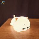 DecorBites™ Cat Silicone LED Night Light with Remote, Rechargeable, Touch Sensor