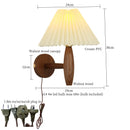 DecorBites™ Cream PVC LED Wall Lamps Japanese Walnut Wood Applique Murale