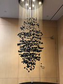 DecorBites™ Crystal Chandelier: Modern Staircase & Lobby LED Lighting for Luxury Décor