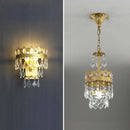 DecorBites™ Copper Crystal Chandelier: Modern Nordic LED Lighting for Home Decor