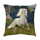 DecorBites™ Galloping Horse Pillowcase: Wild Horse Print Linen Cushion Cover for Home Decoration