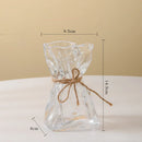DecorBites™ Clear Glass Folded Road Vase - Creative Handcrafted Hydroponic Art Vase