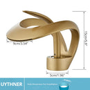 DecorBites™ Black Brass Waterfall Basin Faucet, Single Handle Deck Mount Vanity Tap