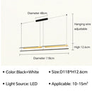 DecorBites™ Lamina LED Pendant Light: Minimalist Design for Office, Living Room, Restaurant, Bar.