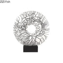 DecorBites™ Circle Ornament Desk Decoration Resin Ring Statue Modern Crafts Decor