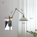DecorBites™ Copper Swing Arm Wall Lights Sconce Up Down LED Modern Ceramic Lampshade