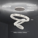 DecorBites™ Crystal LED Chandelier: Modern Luxury Chrome Steel & Clear K9 Crystal Lighting
