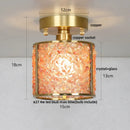 DecorBites™ Crystal Glass LED Ceiling Light Copper Canopy Nordic Modern Design
