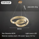 Modern gold crystal chandelier led light fixture dining room