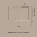DecorBites™ LED Chandelier: Modern Black Gold Dimmable Lighting for Dining Room, Kitchen Table