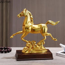 DecorBites™ Golden Horse Mascot Resin Statue Artwork for Aesthetic Room Decor