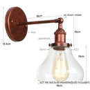 DecorBites™ Gold LED Wall Sconce Retro Bedroom Lamp | Loft Iron Decor Aisle Restaurant Home