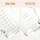 DecorBites™ Glass Espresso Measuring Cup Double Mouth Clear Scale Milk Latte Jug