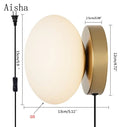DecorBites™ Golden Glass Ball Wall Lamp Sconces for Modern Home Decoration