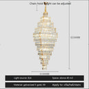 AFRALIA Crystal Large Chandelier for Villa Duplex Loft Stairs Living Room Hall.