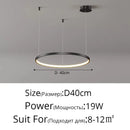 DecorBites™ Acrylic LED Ring Pendant Light Modern Minimalist Art Decor Chandelier