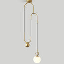 DecorBites™ Glass Ball Pulley Pendant Light: Modern Indoor Hanging Lamp for Living Room & Bedroom