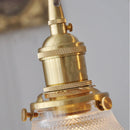 DecorBites™ Green Glass LED Pendant Lights with Walnut Wood Hanging Lamp