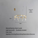 DecorBites™ Bronze LED Crystal Hanging Lamp Luxury Fixture for Living Room