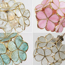 DecorBites™ Glass Petal Pendant Light: Handmade Modern Flower Stained Lamp for Bedroom & Living Room