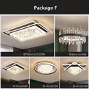 Modern crystal industrial pendant lamps for living room led lighting