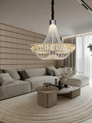 DecorBites™ Crystal Ceiling Chandelier - Elegant Two-story Room Decor