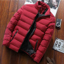 Mens Winter Jackets Fashion Casual Windbreaker Stand Collar