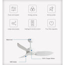 DecorBites™ 48" DC Remote Control Ceiling Fan Plastic Blade Bedroom Indoor Industry 220V