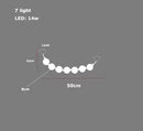DecorBites™ Glass Gold Pendant Light for Living Room Luxury Bubble Necklace