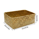 Breakfast Woven Storage Basket Picnic Basket Laundry Box Home Sundries Organizer Fruit Flower Storage Baskets Desktop Container
