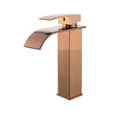 DecorBites™ Gold Bathroom Faucet: Brass Rose Gold Basin Waterfall Mixer Tap
