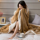 DecorBites™ Cozy Lambswool Flannel Blanket for Sofa, Office, and Bed