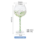 DecorBites™ Hand Painted Glass Goblet: Creative Red Wine Glasses Cup for Wedding Party