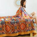 DecorBites™ 100% Cotton Nordic Throw Blanket - Soft Gauze Bedspread for Bedroom & Sofa