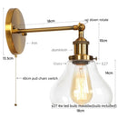 DecorBites™ Gold LED Wall Sconce Retro Bedroom Lamp | Loft Iron Decor Aisle Restaurant Home