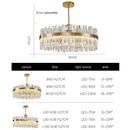 DecorBites™ Crystal Round Ceiling Chandelier: Luxe Nordic Living Room Dining Room Pendant Light