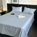 DecorBites™ Luxe Cotton Satin Stripe Bed Sheet Set with 2 Pillowcase